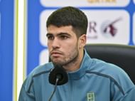 Carlos Alcaraz at the ATP Qatar ExxonMobil Open Quarterfinal - Source: Getty